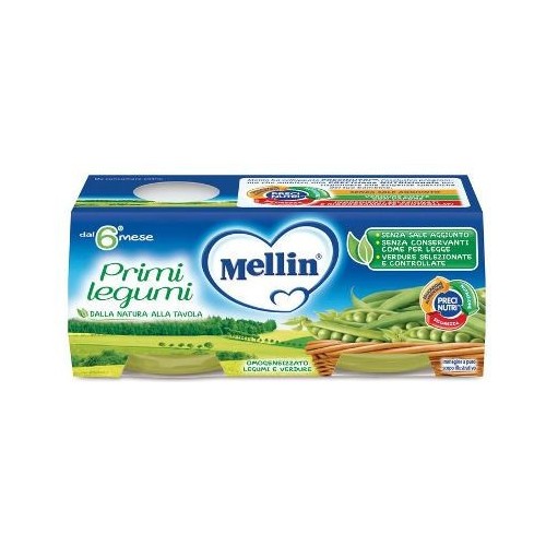 MELLIN OMOGENEIZZATO PRIMI LEGUMI 2 X 80 GR