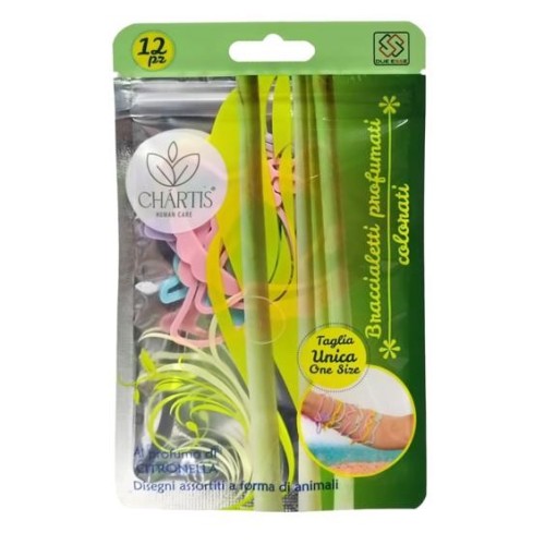 CHARTIS BRACCIALETTI ANIMALETTI PROFUMATI 12 PEZZI 