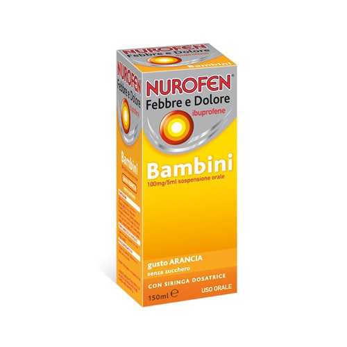 NUROFEN FEBBRE DOLORE BAMBINI 100MG/5ML ARANCIA SENZA ZUCCHERO