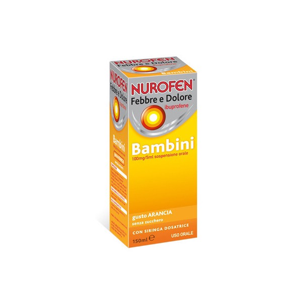 NUROFEN FEBBRE DOLORE BAMBINI 100MG/5ML ARANCIA SENZA ZUCCHERO