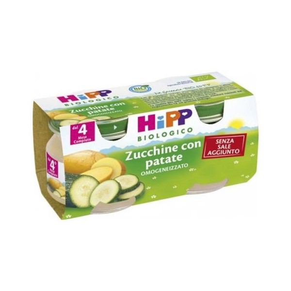 HIPP BIOLOGICO OMOGENEIZZATO ZUCCHINE E PATATE 2 X 80 GR