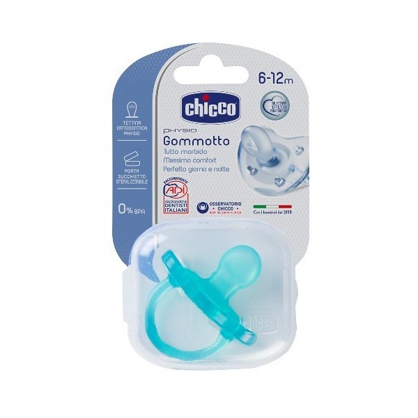 CHICCO SUCCHIETTO GOMMOTTO  BIMBO 6-12 MESI AZZURRO