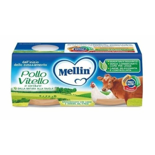 MELLIN OMOGENEIZZATO POLLO VITELLO E VERDURE 2 X 80 GR