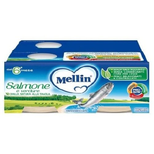 MELLIN OMOGENEIZZATO DI SALMONE E VERDURE 4 X 80 GR