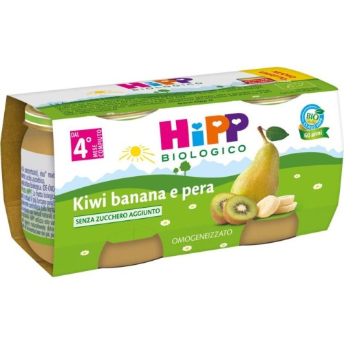 HIPP BIO OMOGENEIZZATO KIWI BANANA E PERA 2 X 80 GR