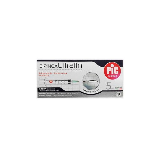 PIC SIRINGA ULTRAFINE STERILE AGO 14 DA 5 ML 10 PEZZI