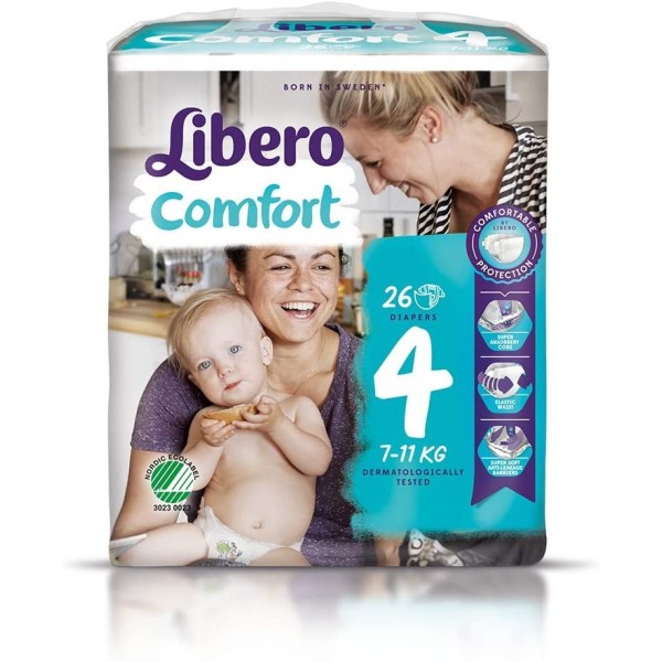LIBERO COMFORT 4 BAMBINI  7-11 KG 26 PANNOLINI