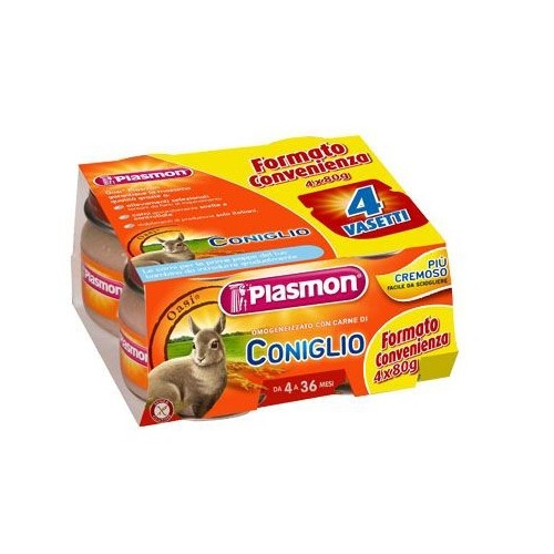 PLASMON OMOGENEIZZATO CONIGLIO 4 X 80 GR