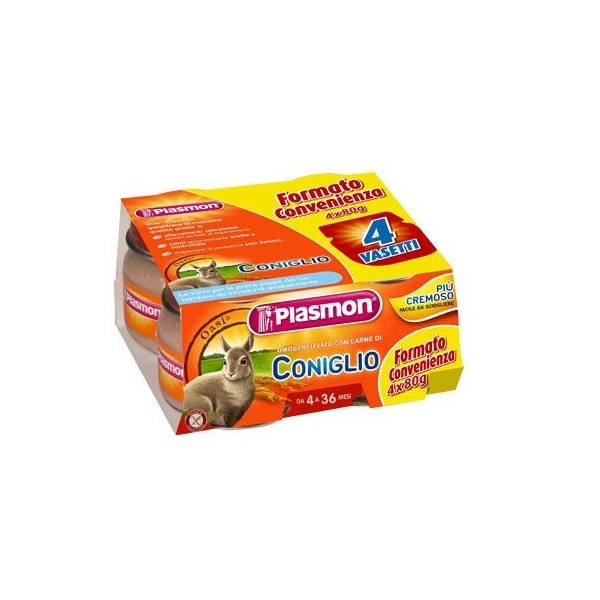 PLASMON OMOGENEIZZATO CONIGLIO 4 X 80 GR