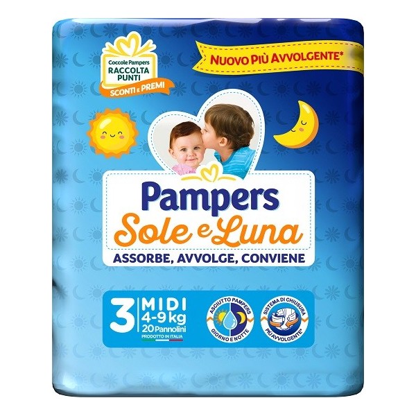 PAMPERS SOLE E LUNA MIDI 20 PZ