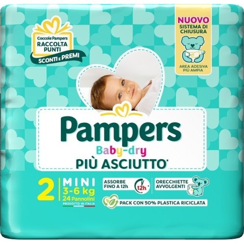 PAMPERS BABYDRY DOWNCOUNT MINI 24 PZ