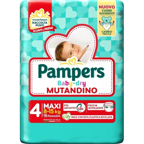 PAMPERS BABYDRY MUTANDINA MAXI SMALL PACK 16 PZ