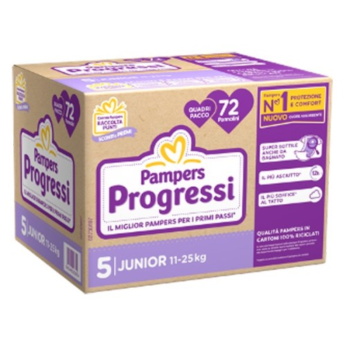 PAMPERS PROGRESSI JUNIOR QUADRIPACK 72 PZ
