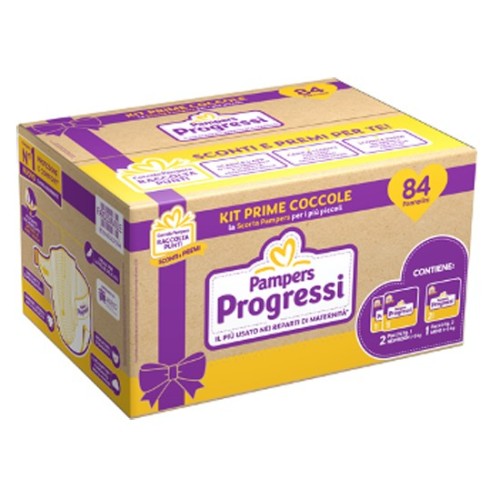 PAMPERS PROGRESSI SCORTA 84 PZ (56 Newborn + 28 MINI)