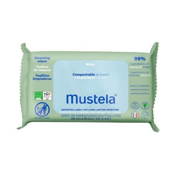 MUSTELA SALVIETTE COMPOST 60PZ