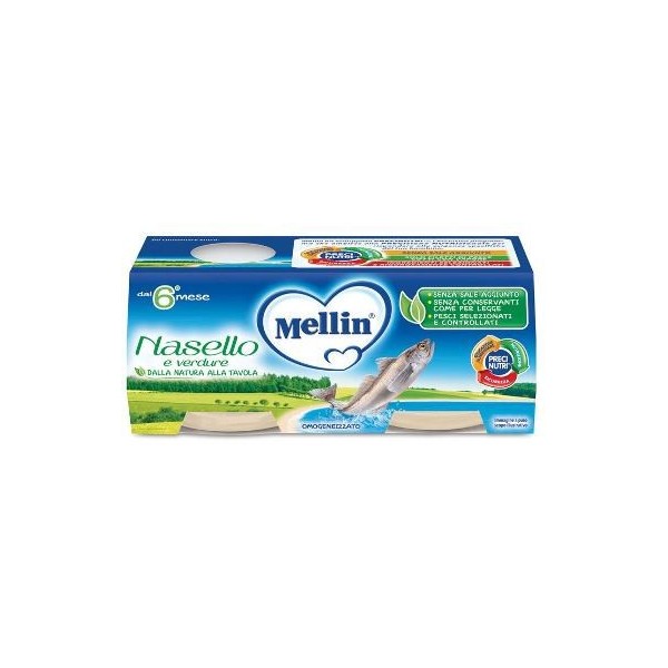 MELLIN OMOGENEIZZATO NASELLO 2 X 80 GR