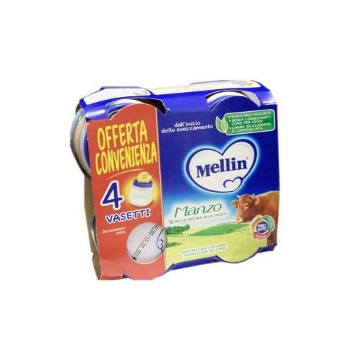 MELLIN OMOGENEIZZATO MANZO 4 X 80 GR
