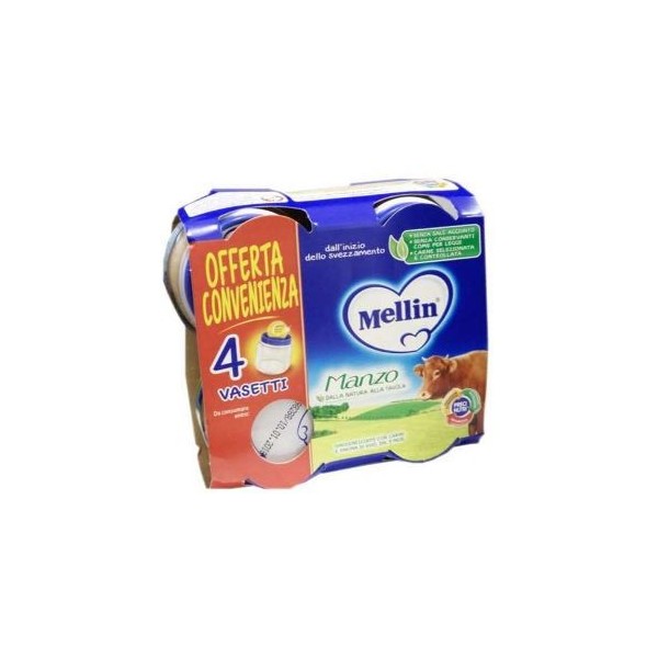 MELLIN OMOGENEIZZATO MANZO 4 X 80 GR