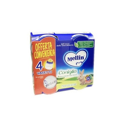MELLIN OMOGENEIZZATO CONIGLIO 4 X 80 GR