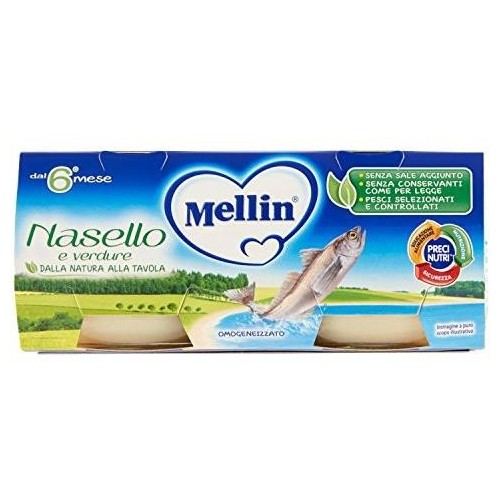 MELLIN OMOGENEIZZATO NASELLO 4 X 80 GR