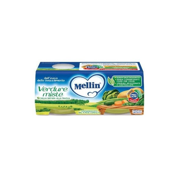 MELLIN OMOGENEIZZATO VERDURE MISTE 2 X 80 GR